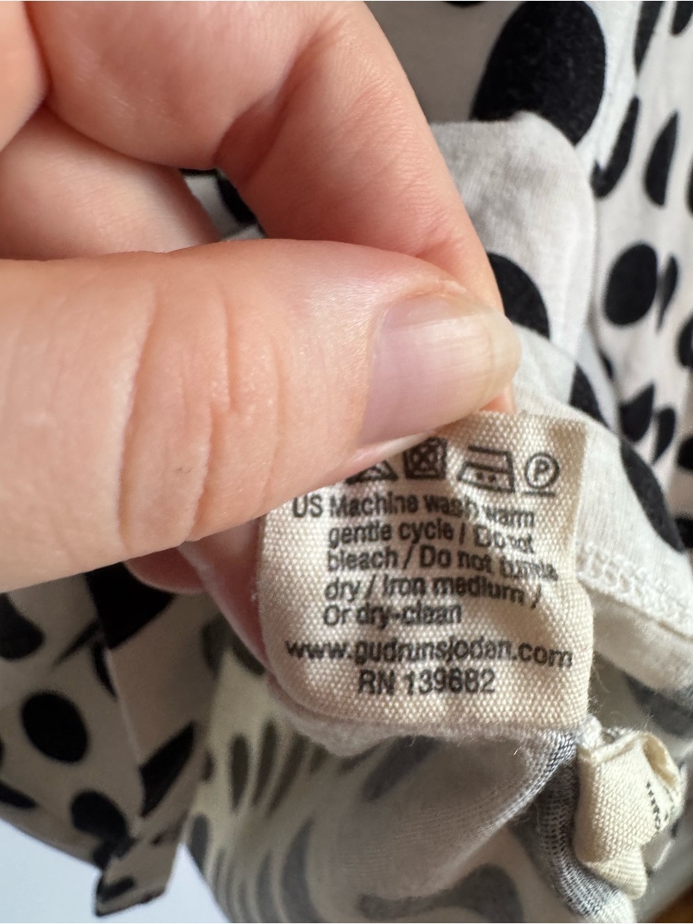 Gudrun Sjoden Polka Dot Cotton Modal Top L - Picture 5 of 6